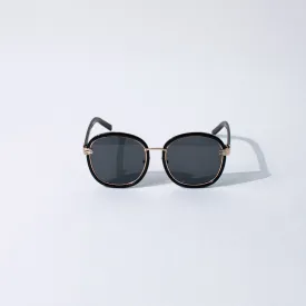 Suave Black Frame Mirror Sunglass