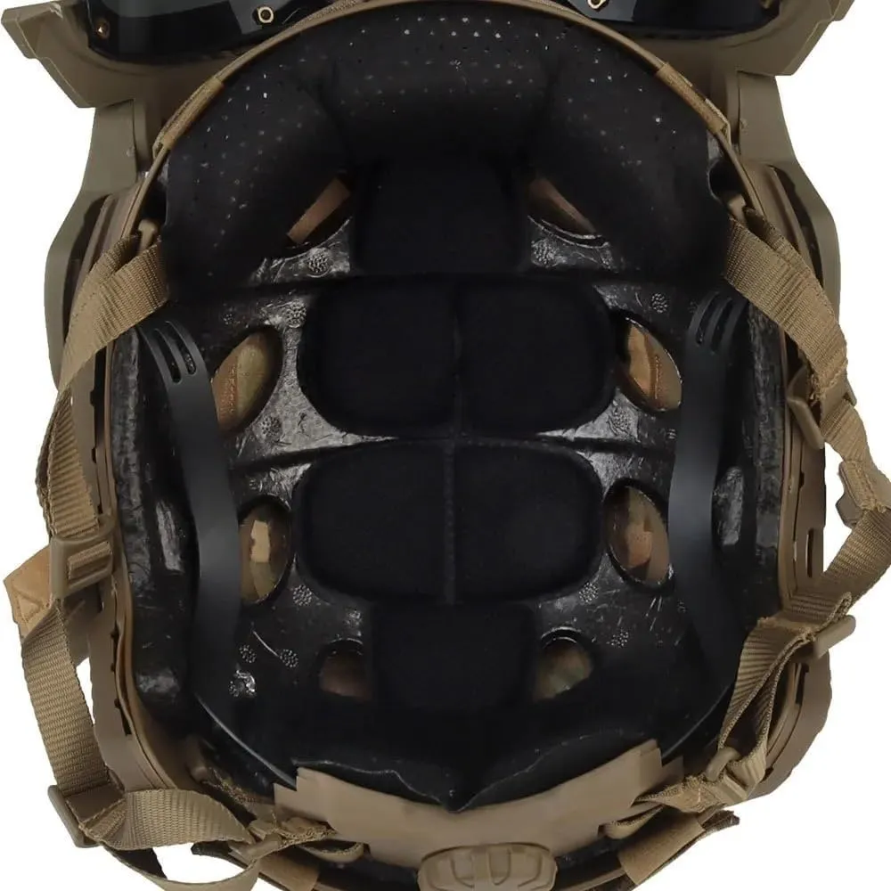 Tactical Fast Helmet Full Face Protection Mask Flip-up Visor Goggle Helmet Cover Airsoft Hunting Gaming