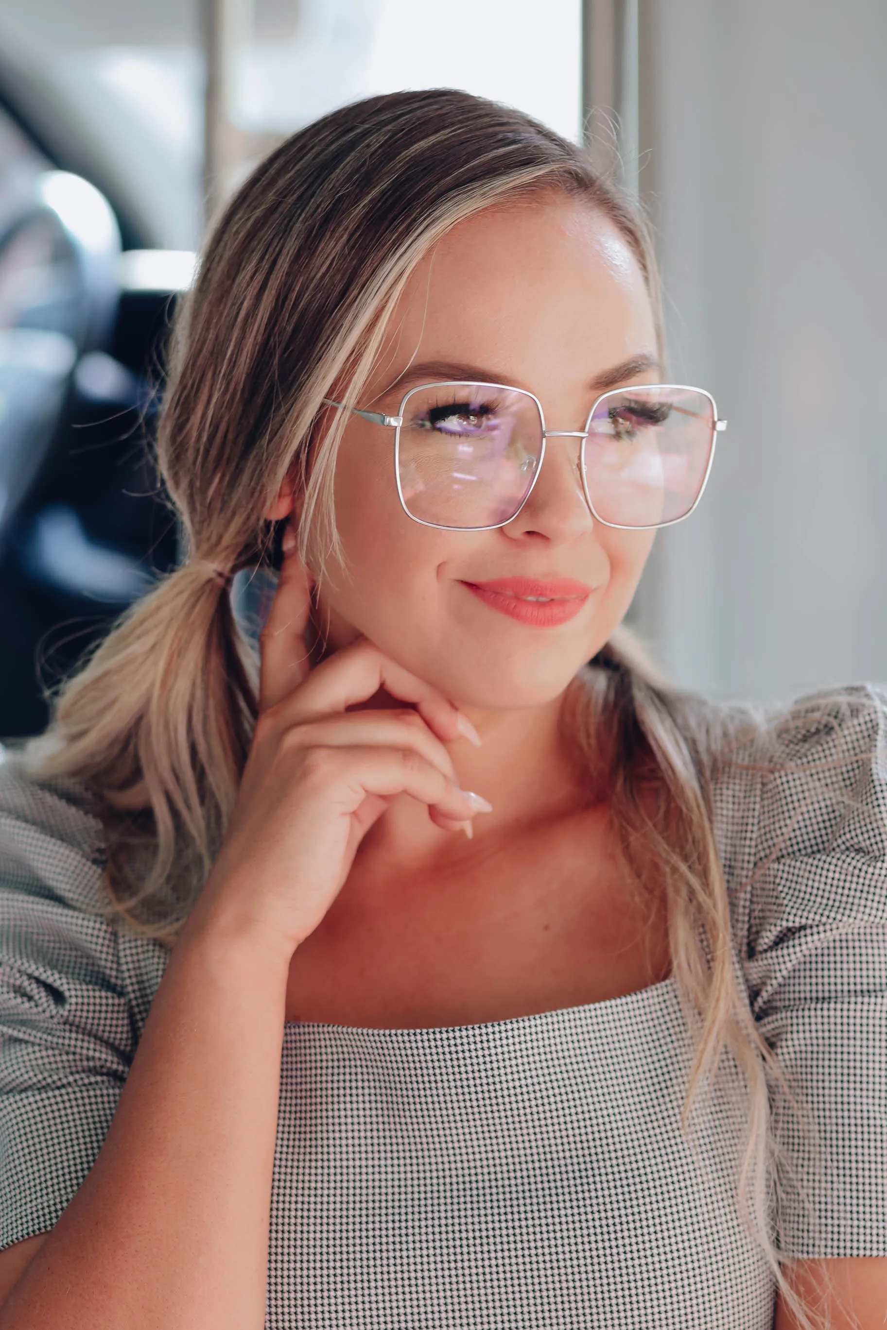 Taryn Metal Blue Light Glasses - Silver