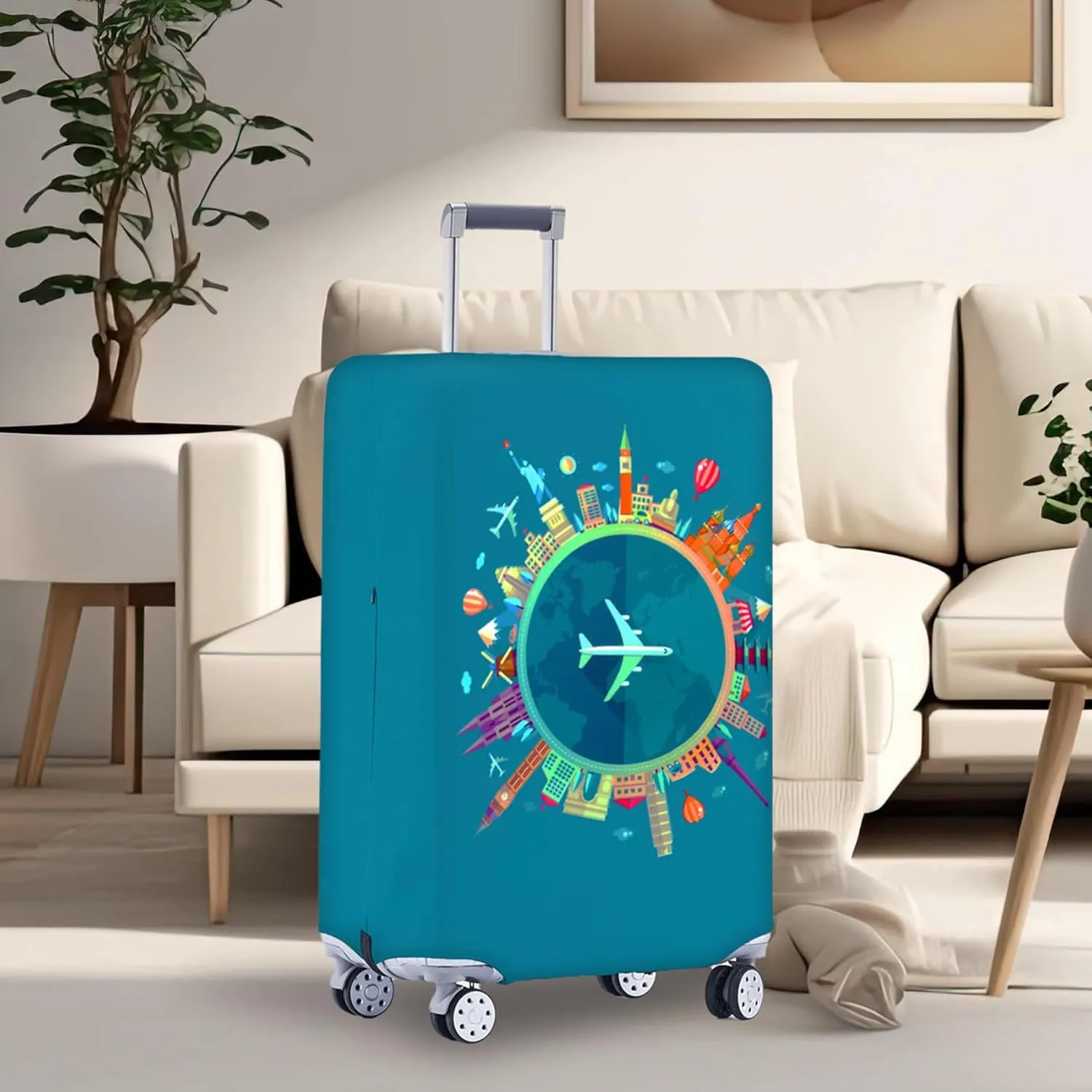 Travelkin Luggage Covers For Suitcase Tsa Approved,Suitcase Cover Protector Fit 18-32 Inch Luggage