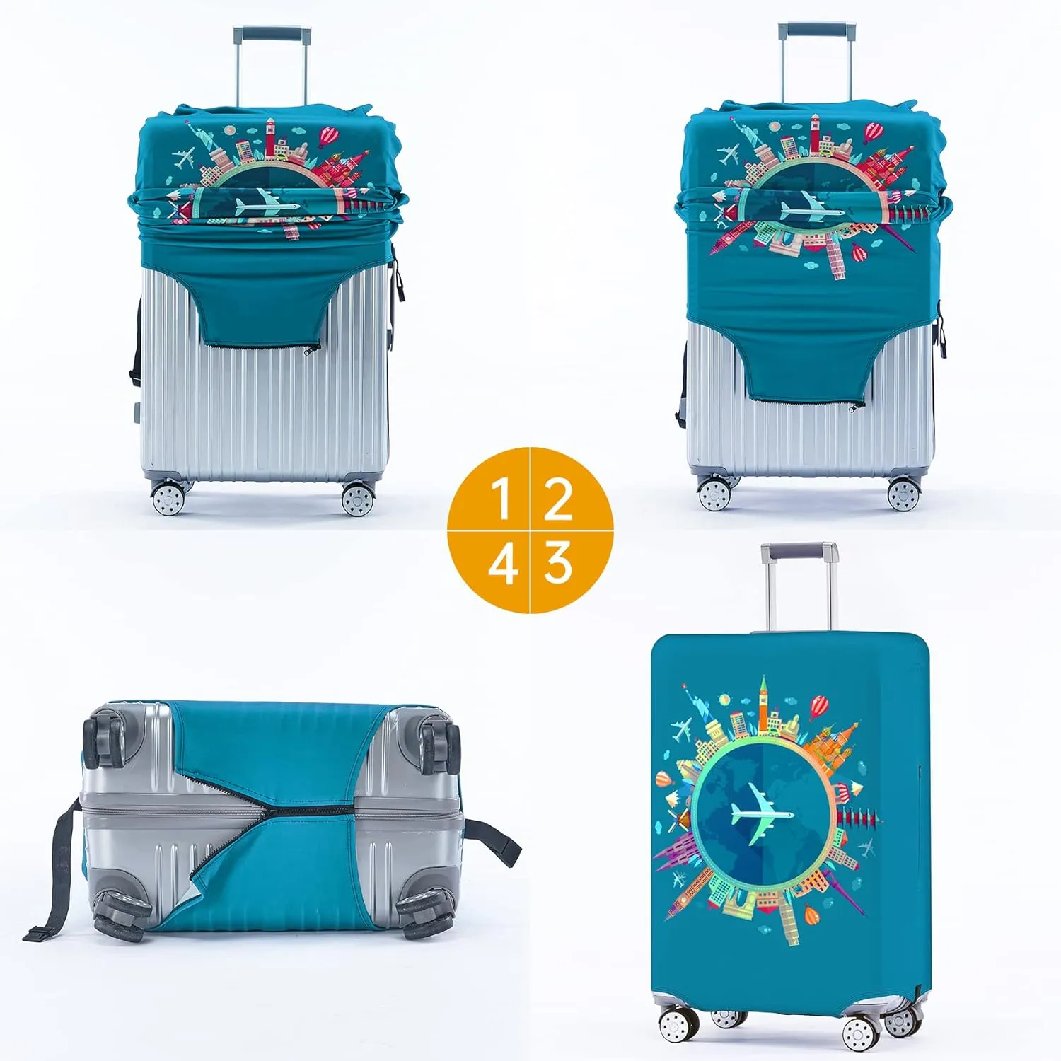 Travelkin Luggage Covers For Suitcase Tsa Approved,Suitcase Cover Protector Fit 18-32 Inch Luggage