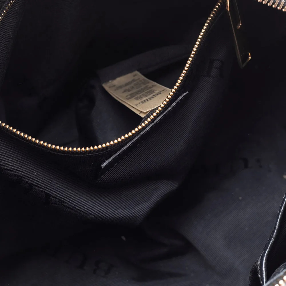 Trendy Inspired Burberry Black Grained Leather Orchard Boston Bag