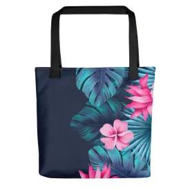 Tropical Floral and Fern Tote bag