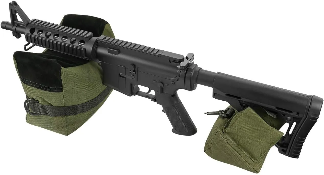 Twod Outdoor Shooting Rest Bags - Target Sports Bench Rest with Front & Rear Support SandBag Stand Holders for Gun Rifle Shooting Hunting Photography - Unfilled