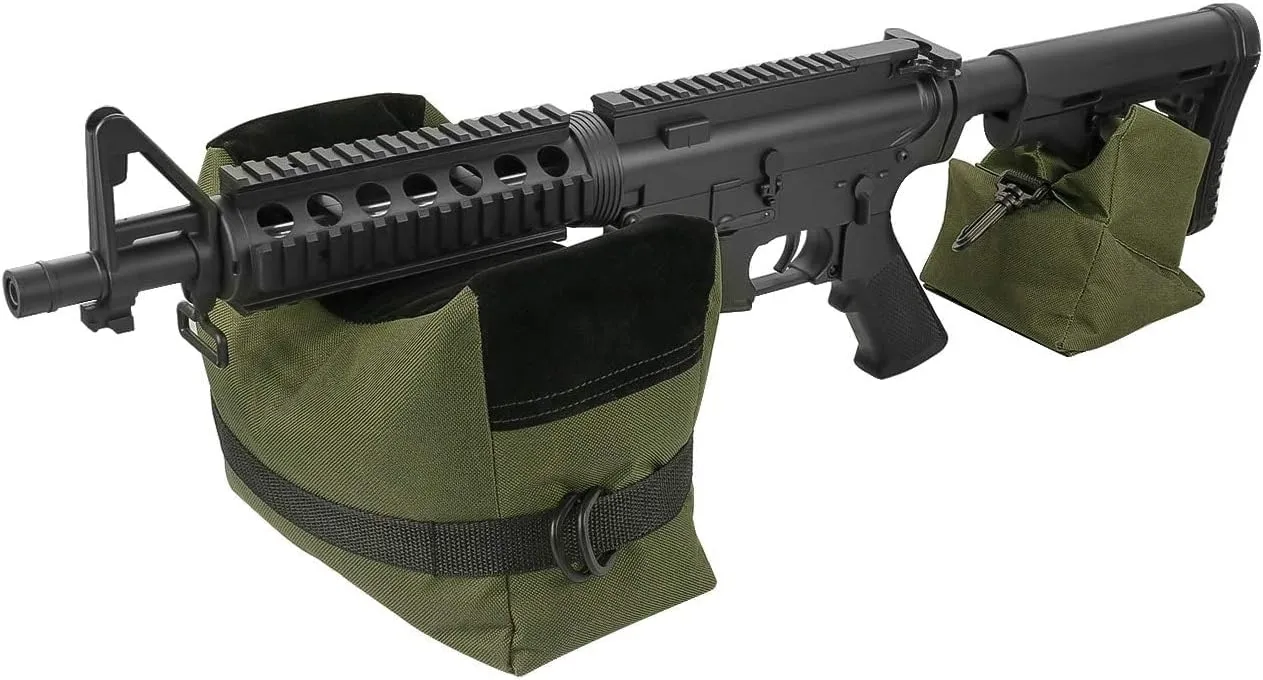 Twod Outdoor Shooting Rest Bags - Target Sports Bench Rest with Front & Rear Support SandBag Stand Holders for Gun Rifle Shooting Hunting Photography - Unfilled