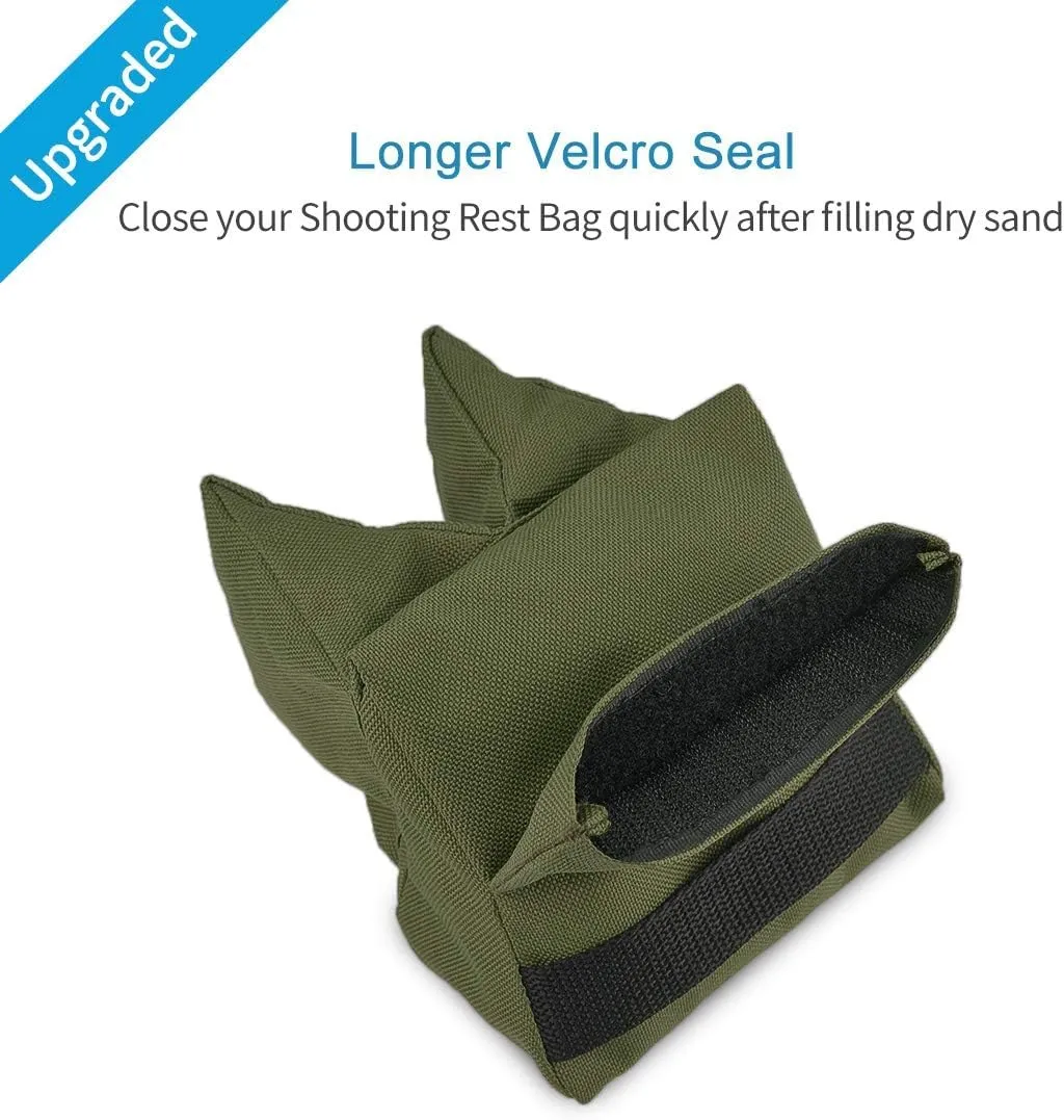 Twod Outdoor Shooting Rest Bags - Target Sports Bench Rest with Front & Rear Support SandBag Stand Holders for Gun Rifle Shooting Hunting Photography - Unfilled