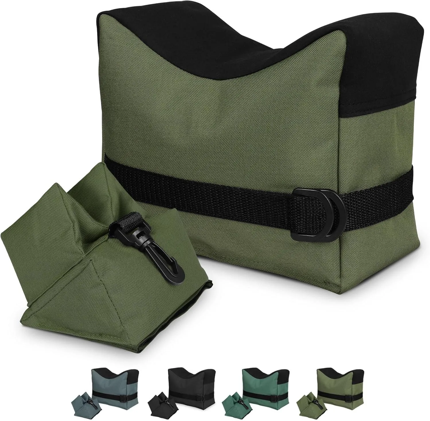 Twod Outdoor Shooting Rest Bags - Target Sports Bench Rest with Front & Rear Support SandBag Stand Holders for Gun Rifle Shooting Hunting Photography - Unfilled
