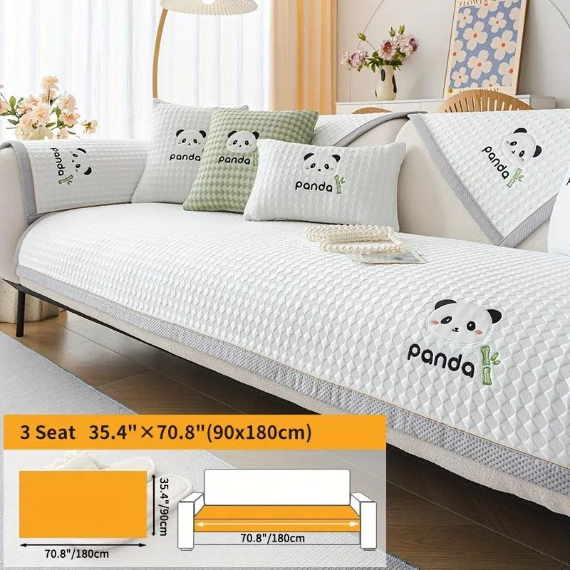 Waterproof Couch Cover, Non-Slip Panda Pattern Sofa Cover