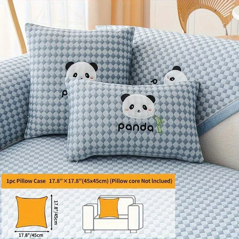 Waterproof Couch Cover, Non-Slip Panda Pattern Sofa Cover