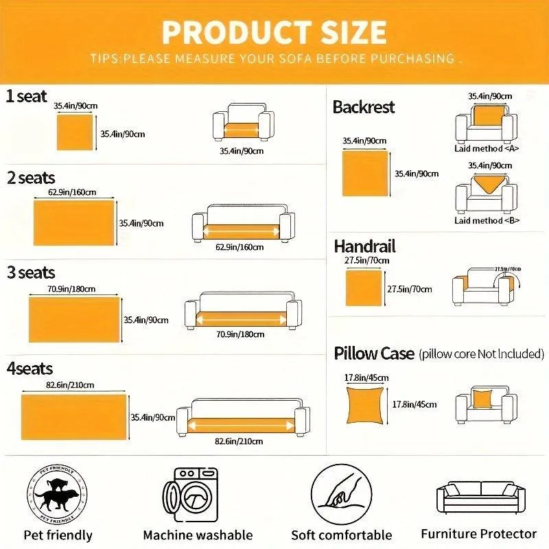 Waterproof Couch Cover, Non-Slip Panda Pattern Sofa Cover