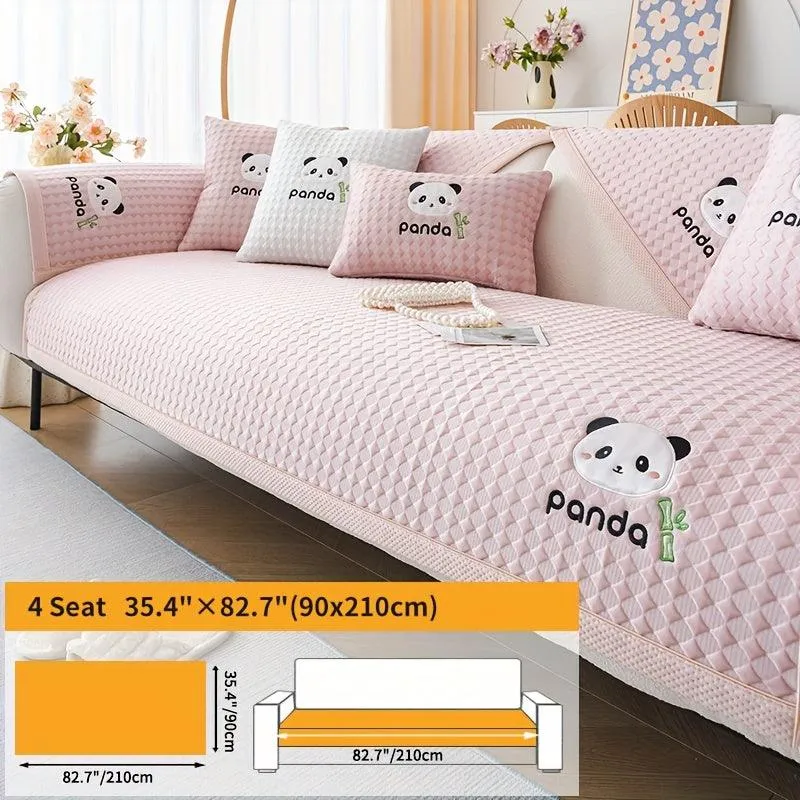 Waterproof Couch Cover, Non-Slip Panda Pattern Sofa Cover