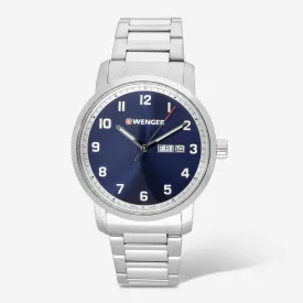 Wenger Swiss Army Attitude Blue Dial Stainless Steel Quartz Men's Watch 01.1541.121