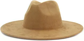 Women Fedora Hat 9.5Cm Wide Brim Suede Shaped Men Panama Jazz Hat Wedding Decoration Dress Cap